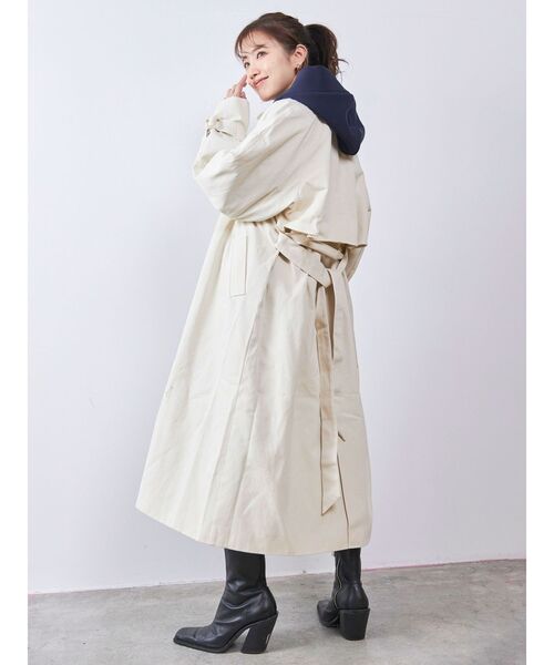 COTORICA（コトリカ）の「オーバーサイズトレンチ【スプリングコート】（トレンチコート・レディース・ベージュ/カーキ/アイボリー・FREE）」の21枚目の写真
