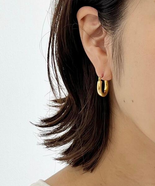 CITEN（シテン）の「＜CITEN（シテン）＞ぷっくり フープピアス（ピアス（両耳用）・レディース・ゴールド/シルバー・FREE）」の7枚目の写真