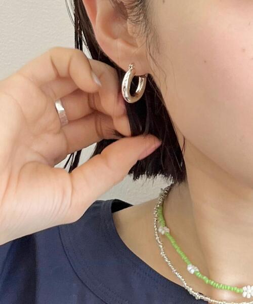 CITEN（シテン）の「＜CITEN（シテン）＞ぷっくり フープピアス（ピアス（両耳用）・レディース・ゴールド/シルバー・FREE）」の8枚目の写真