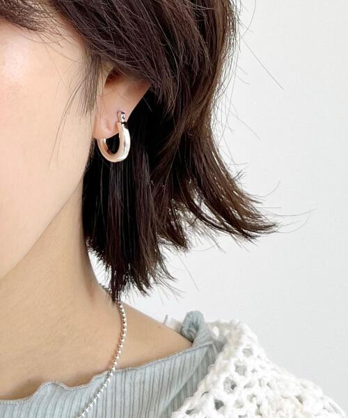 CITEN（シテン）の「＜CITEN（シテン）＞ぷっくり フープピアス（ピアス（両耳用）・レディース・ゴールド/シルバー・FREE）」の9枚目の写真