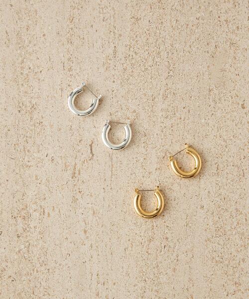 CITEN（シテン）の「＜CITEN（シテン）＞ぷっくり フープピアス（ピアス（両耳用）・レディース・ゴールド/シルバー・FREE）」の18枚目の写真