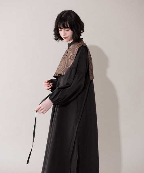 idem（イデム）の「jacquard vest layered onepiece/ジャガードベスト 