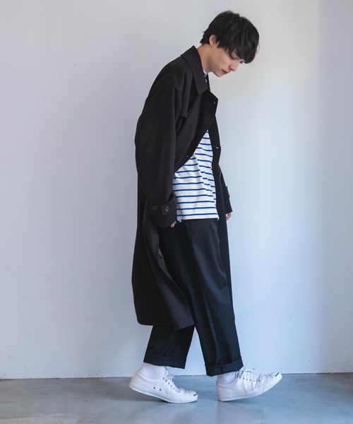 WEGO（ウィゴー）の「WEGO/タックテーパードチノパンツ（チノパンツ・メンズ・ベージュ/ブラック・MEDIUM/LARGE）」の8枚目の写真