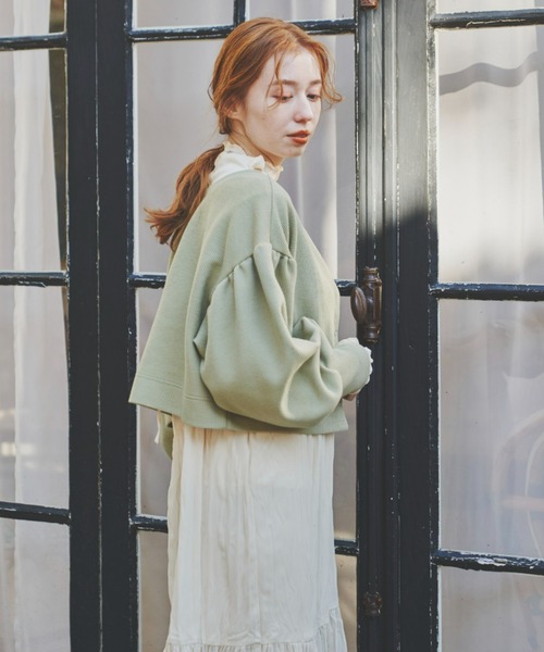 hinari(ヒナリ)の「2wayワッフルショートカーディガン(カーディガン/ボレロ・レディース・ベージュ/ネイビー/オフホワイト/ライトグリーン・FREE)」の5枚目の写真