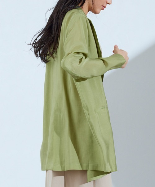 Pierrot（ピエロ）の「シアーオーバーサイズジャケット（テーラードジャケット・レディース・グリーン系その他/キャメル/グレイッシュブルー・M/L）」の13枚目の写真