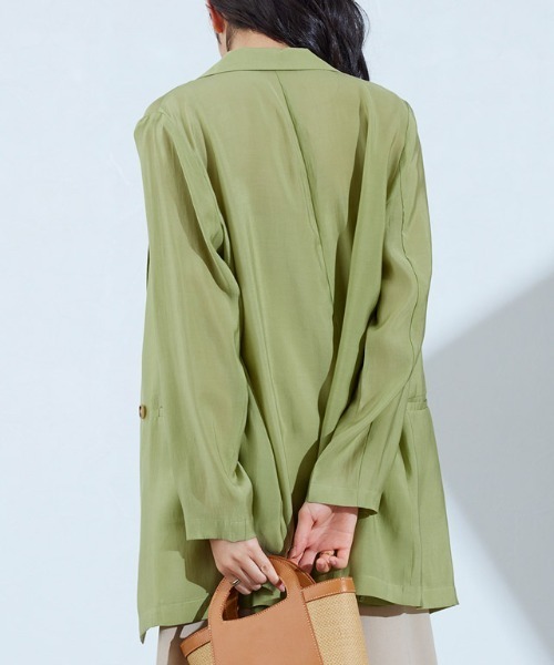 Pierrot（ピエロ）の「シアーオーバーサイズジャケット（テーラードジャケット・レディース・グリーン系その他/キャメル/グレイッシュブルー・M/L）」の15枚目の写真