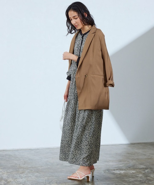 Pierrot（ピエロ）の「シアーオーバーサイズジャケット（テーラードジャケット・レディース・グリーン系その他/キャメル/グレイッシュブルー・M/L）」の18枚目の写真