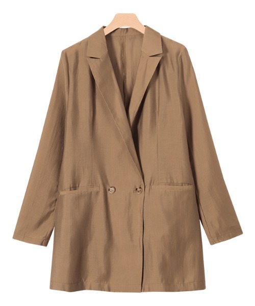 Pierrot（ピエロ）の「シアーオーバーサイズジャケット（テーラードジャケット・レディース・グリーン系その他/キャメル/グレイッシュブルー・M/L）」の20枚目の写真