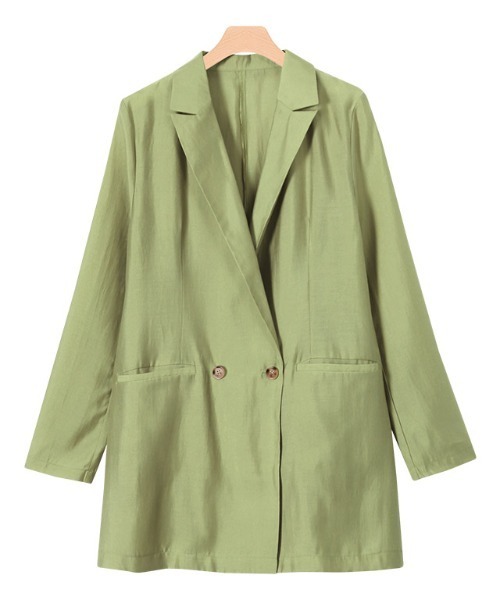 Pierrot（ピエロ）の「シアーオーバーサイズジャケット（テーラードジャケット・レディース・グリーン系その他/キャメル/グレイッシュブルー・M/L）」の17枚目の写真