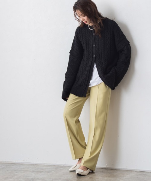 Pierrot（ピエロ）の「[プレスコラボ]ベルトスラックスパンツ（その他パンツ・レディース・ブラック/パープル系その他/イエロー・M/L/PM）」の12枚目の写真