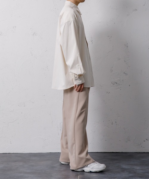 Adoon plain（アドーンプレーン）の「【Adoon plain】ビッグカラーシャツ（シャツ/ブラウス・メンズ・グレー/アイボリー・MEDIUM/LARGE）」の21枚目の写真