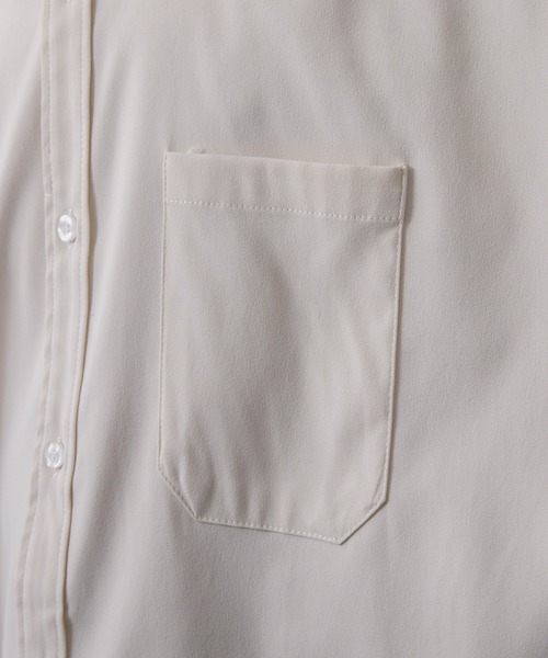 Adoon plain（アドーンプレーン）の「【Adoon plain】ビッグカラーシャツ（シャツ/ブラウス・メンズ・グレー/アイボリー・MEDIUM/LARGE）」の13枚目の写真