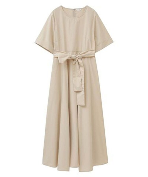 CLANE（クラネ）の「【CLANE/クラネ】WIDE BELT MAXI ONE PIECE/ワイドベルトマキシワンピース 12112-5062（ワンピース・レディース・ブラック/ブルー/アイボリー・1）」の2枚目の写真