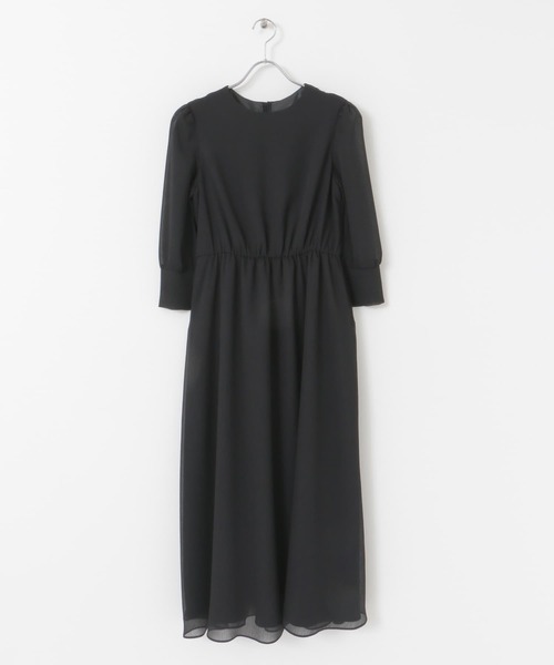 URBAN RESEARCH ROSSO（アーバンリサーチロッソ）の「kaene　楊柳シフォンワンンピース（ワンピース・レディース・グレー/ブラック・38）」の13枚目の写真