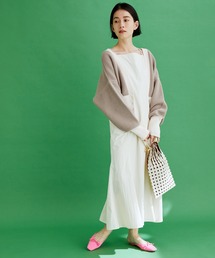 ADAM ET ROPE'（アダムエロペ）の「【一部直営店舗・WEB限定】キャミワンピースコンビ2WAYニットカーディガン（ワンピース）」