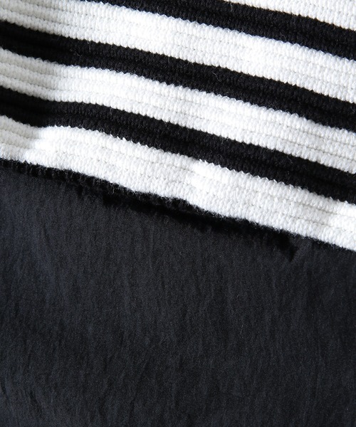 ADAM ET ROPE'（アダムエロペ）の「【一部直営店舗・WEB限定】キャミワンピースコンビ2WAYニットカーディガン（ワンピース・レディース・ブラック/キナリ・FREE）」の5枚目の写真