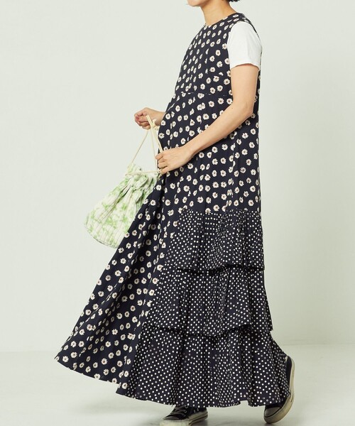 a*k様 【フリーダ】インドアシメティアードワンピース　ロング　マキシ丈　花柄 Freada/フリーダ インドアシメティアードワンピース - メルカリ