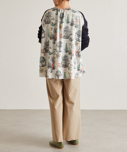 BEARDSLEY（ビアズリー）の「2サイズ展開 コットンイージーパンツ（その他パンツ・レディース・ベージュ/ブラック・1/0）」の13枚目の写真