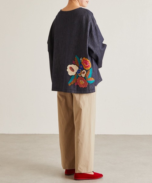 BEARDSLEY（ビアズリー）の「2サイズ展開 コットンイージーパンツ（その他パンツ・レディース・ベージュ/ブラック・1/0）」の16枚目の写真