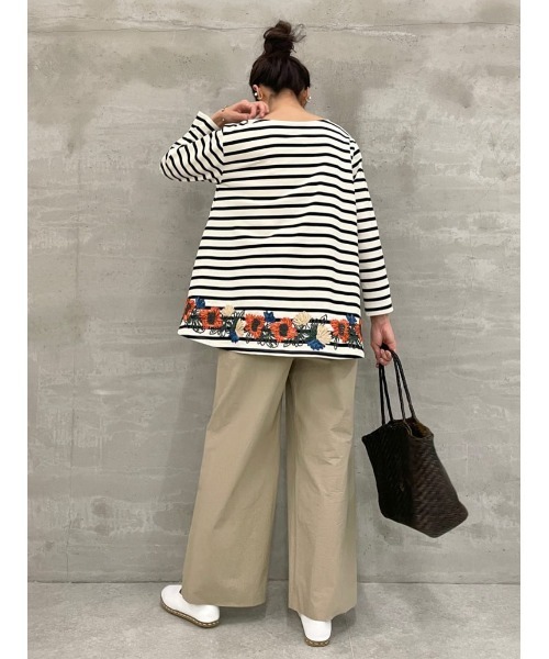 BEARDSLEY（ビアズリー）の「2サイズ展開 コットンイージーパンツ（その他パンツ・レディース・ベージュ/ブラック・1/0）」の19枚目の写真