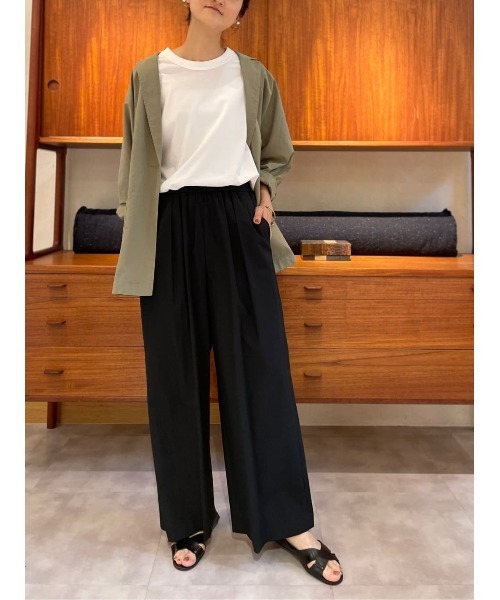 BEARDSLEY（ビアズリー）の「2サイズ展開 コットンイージーパンツ（その他パンツ・レディース・ベージュ/ブラック・1/0）」の3枚目の写真