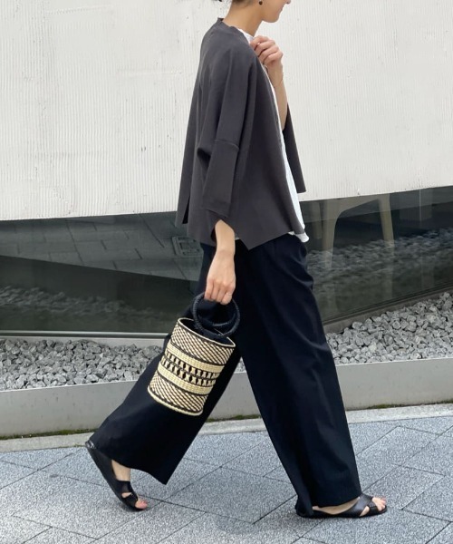 BEARDSLEY（ビアズリー）の「2サイズ展開 コットンイージーパンツ（その他パンツ・レディース・ベージュ/ブラック・1/0）」の5枚目の写真