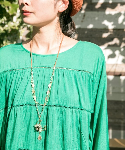 チャイハネ（チャイハネ）の「【チャイハネ】トルラムーンネックレス（ネックレス・レディース・ブラック/レッド/オレンジ/グリーン・FREE）」の10枚目の写真