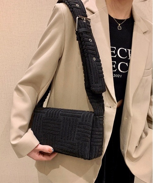 【OKUOKU　0909】パイル地　ミニショルダーバッグ / oku-ba-291