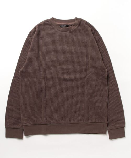 Bling Leads(ブリングリーズ)の「★Bling Leads★ ワッフル クルーネックカットソー(Tシャツ/カットソー・レディース・モカ/グレイッシュベージュ・LARGE/MEDIUM)」の2枚目の写真