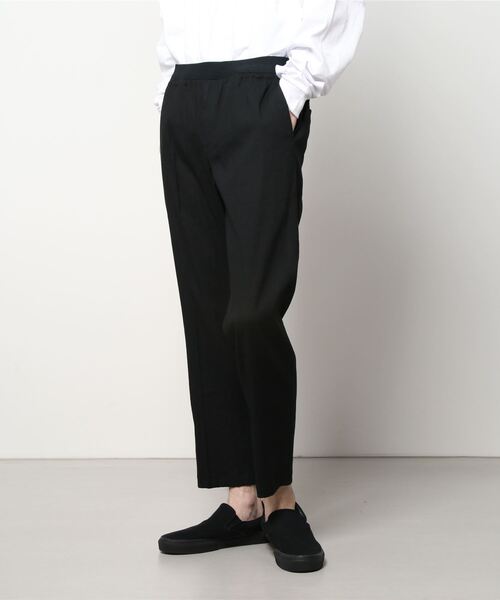 NUMBER M(ナンバーエム)の「NUMBER M / テーパードリネンパンツ(その他パンツ・メンズ・ブラック・44/46/48)」の8枚目の写真