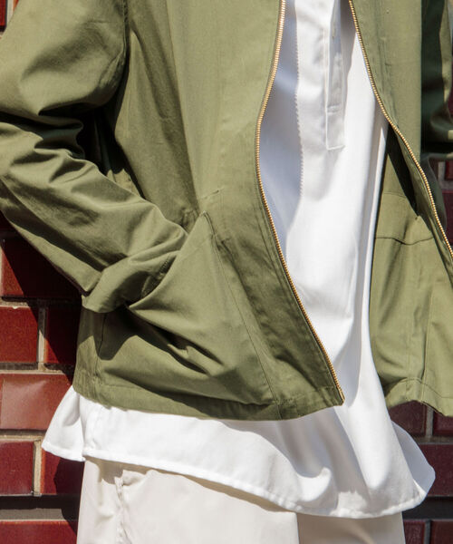 GLOSTER(グロスター)の「【GLOSTER/グロスター】ショート丈ノーカラーブルゾン(ブルゾン・メンズ・オリーブ/ネイビー・MEDIUM/LARGE)」の9枚目の写真