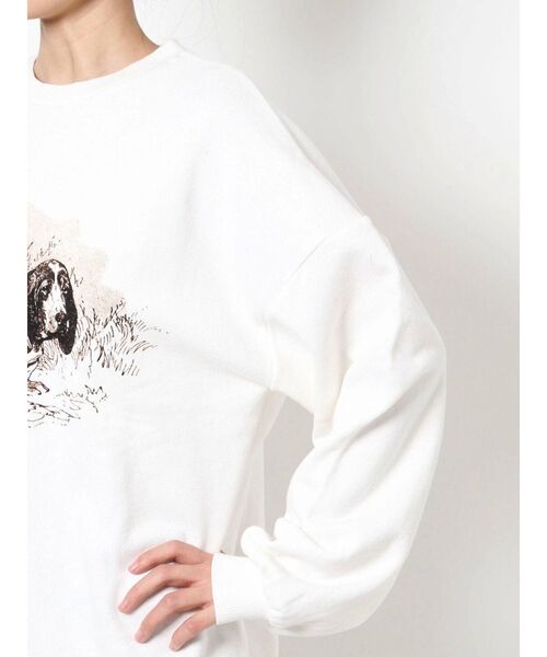 merry jenny（メリージェニー）の「old dog sweat（Tシャツ/カットソー・レディース・チャコールグレー/オフホワイト/アイボリー・FREE）」の10枚目の写真