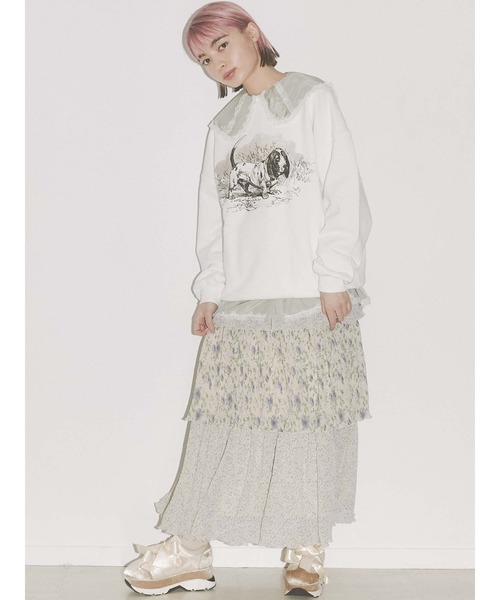 「merry jenny」 長袖カットソー FREE ホワイト レディース stuffed animalロンT（Tシャツ/カットソー）｜merry jenny