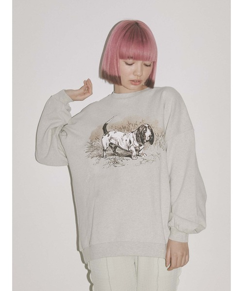 merry jenny（メリージェニー）の「old dog sweat（Tシャツ/カットソー・レディース・チャコールグレー/オフホワイト/アイボリー・FREE）」の21枚目の写真