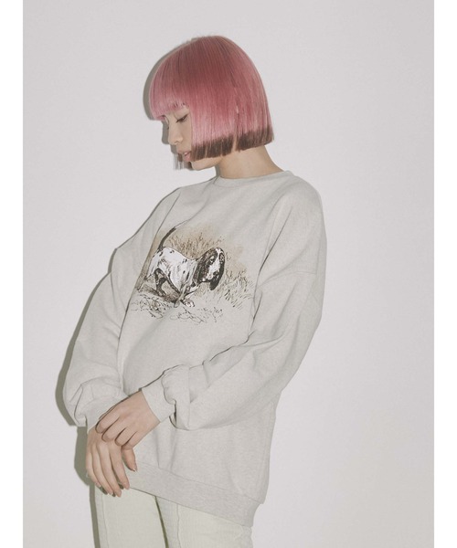 merry jenny（メリージェニー）の「old dog sweat（Tシャツ/カットソー・レディース・チャコールグレー/オフホワイト/アイボリー・FREE）」の22枚目の写真