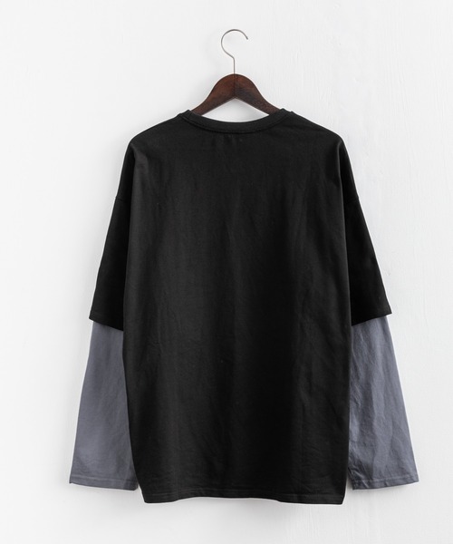 Ressaca(レサーカ)の「オーバーサイズ 長袖 レイヤード カレッジロゴ ロンT(Tシャツ/カットソー・メンズ・ブルー/ブラック/ホワイト/オレンジ・L/M/XL/XXL)」の14枚目の写真