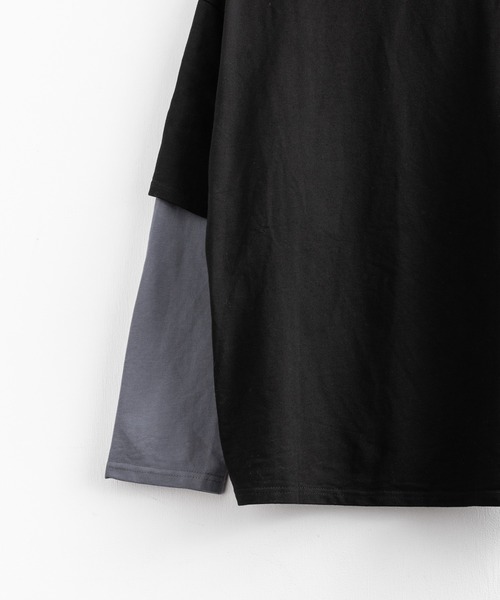 Ressaca(レサーカ)の「オーバーサイズ 長袖 レイヤード カレッジロゴ ロンT(Tシャツ/カットソー・メンズ・ブルー/ブラック/ホワイト/オレンジ・L/M/XL/XXL)」の20枚目の写真