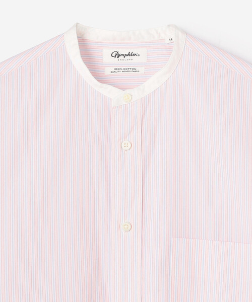 GYMPHLEX(ジムフレックス)の「Gymphlex | マルチストライプ バンドカラーワンピース WOMEN(ワンピース・レディース・ブルー系その他/グリーン系その他/ピンク系その他2・12/14)」の4枚目の写真