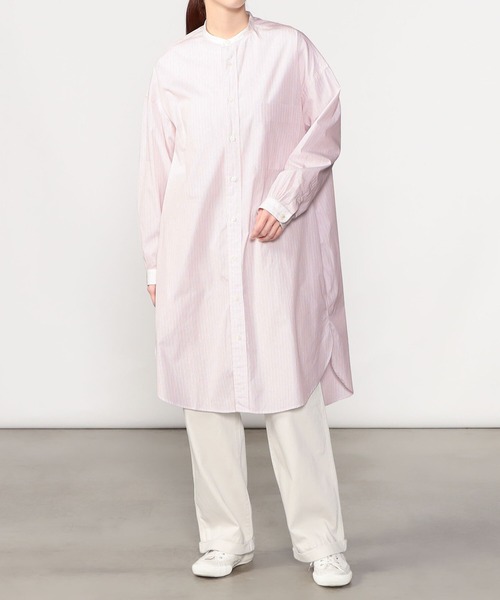 GYMPHLEX(ジムフレックス)の「Gymphlex | マルチストライプ バンドカラーワンピース WOMEN(ワンピース・レディース・ブルー系その他/グリーン系その他/ピンク系その他2・12/14)」の11枚目の写真