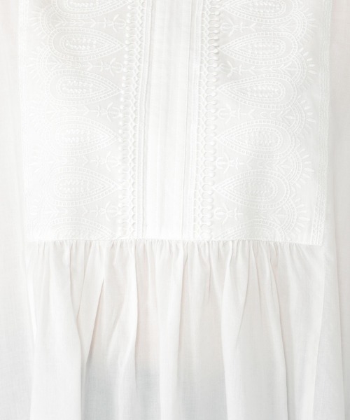 studio CLIP（スタディオクリップ）の「ダブルフロント刺繍切り替えチュニックブラウス（シャツ/ブラウス・レディース・ホワイト/ライトグレー/ブラック/ブルー・FREE）」の19枚目の写真