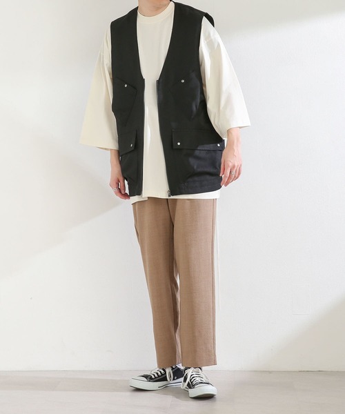 SENSE OF PLACE by URBAN RESEARCH(センスオブプレイスバイアーバンリサーチ)の「マルチポケットベスト(ベスト・メンズ・ライトベージュ/ブラック・LARGE/MEDIUM)」の5枚目の写真