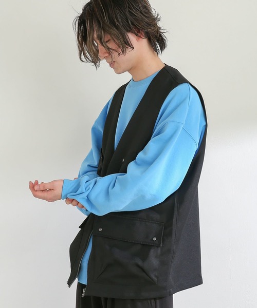 SENSE OF PLACE by URBAN RESEARCH(センスオブプレイスバイアーバンリサーチ)の「マルチポケットベスト(ベスト・メンズ・ライトベージュ/ブラック・LARGE/MEDIUM)」の20枚目の写真