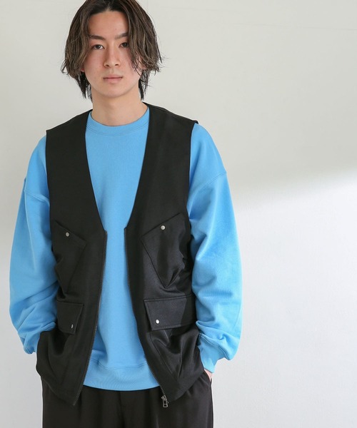 SENSE OF PLACE by URBAN RESEARCH(センスオブプレイスバイアーバンリサーチ)の「マルチポケットベスト(ベスト・メンズ・ライトベージュ/ブラック・LARGE/MEDIUM)」の19枚目の写真