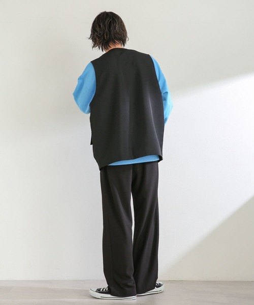 SENSE OF PLACE by URBAN RESEARCH(センスオブプレイスバイアーバンリサーチ)の「マルチポケットベスト(ベスト・メンズ・ライトベージュ/ブラック・LARGE/MEDIUM)」の17枚目の写真