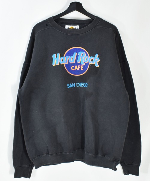 VINTAGE(ヴィンテージ)の「【ヴィンテージ古着】Hard Rock CAFE/ハードロックカフェ ロゴ プリントスウェット USA製(スウェット・メンズ・ブラック・X-LARGE)」の1枚目の写真