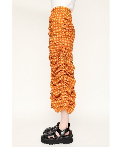 SLY（スライ）の「LOUD GINGAM CHECK SK チェック スカート（スカート・レディース・オレンジ系その他/グリーン系その他2・1/2）」の9枚目の写真