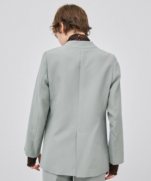 PUBLIC TOKYO（パブリックトウキョウ）の「【岐阜県産】【セットアップ対応】センタープリーツスリーブノーカラージャケット（ノーカラージャケット・レディース・カーキ/ミント・FREE）」の19枚目の写真