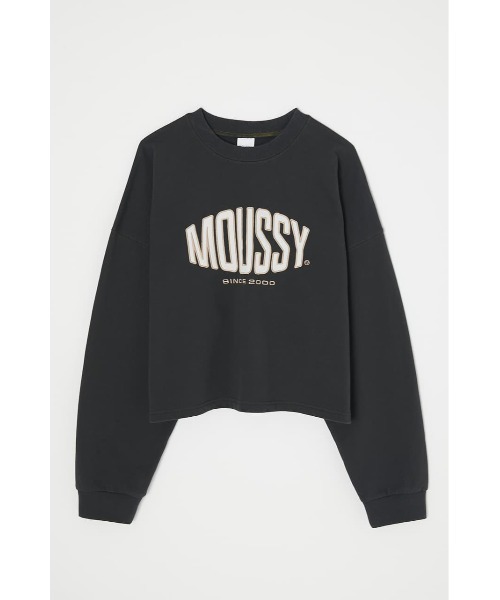 MOUSSY（マウジー）の「PATCHED OVAL MOUSSY LOGO プルオーバー（スウェット・レディース・ホワイト/ライトブラック/ライトベージュ/ライトブルー・FREE）」の3枚目の写真