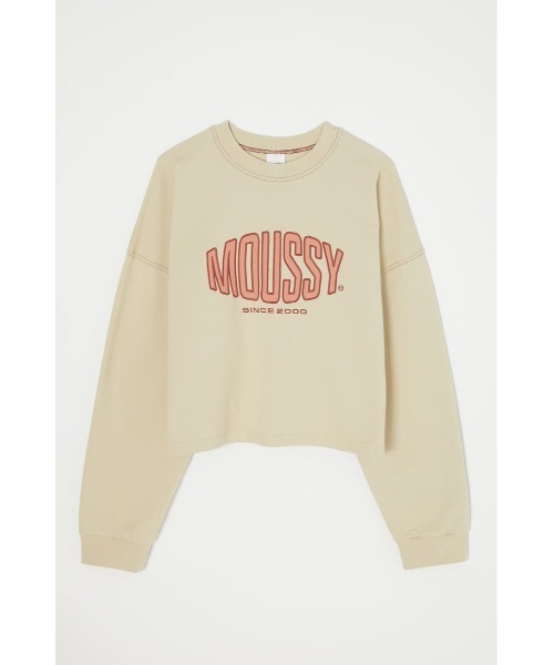 MOUSSY（マウジー）の「PATCHED OVAL MOUSSY LOGO プルオーバー（スウェット・レディース・ホワイト/ライトブラック/ライトベージュ/ライトブルー・FREE）」の9枚目の写真