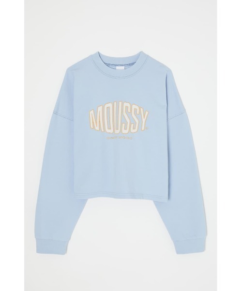MOUSSY（マウジー）の「PATCHED OVAL MOUSSY LOGO プルオーバー（スウェット・レディース・ホワイト/ライトブラック/ライトベージュ/ライトブルー・FREE）」の10枚目の写真